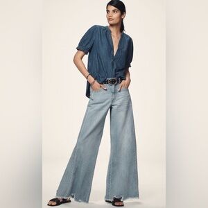 Pilcro The Adi Regenerative Cotton Mid-Rise Flare 
Size 26